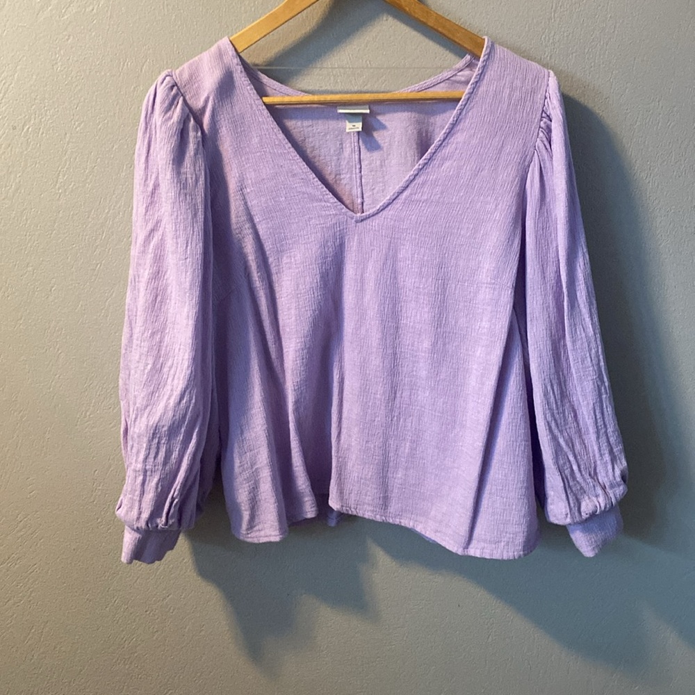 A New Day fun sleeve lavender blouse